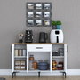 Hanah Home Gabinete Multipropósito Blanco y Nuez